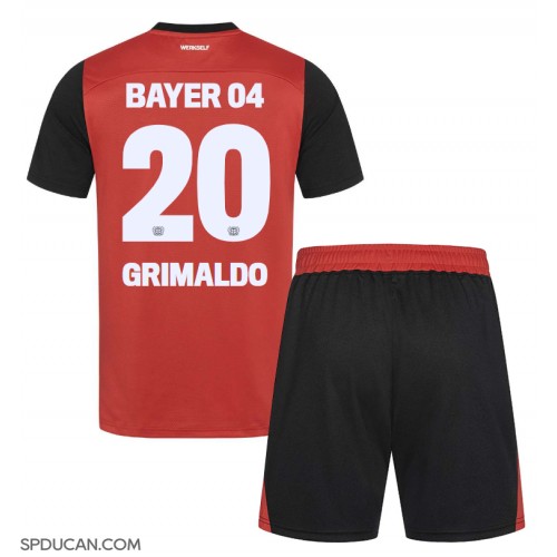 Dječji Nogometni Dres Bayer Leverkusen Alejandro Grimaldo #20 Domaci 2024-25 Kratak Rukav (+ Kratke hlače)